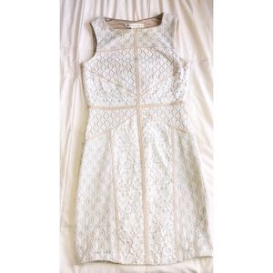 Maggie London white lace dress, size: 6